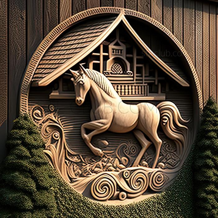 Unicorn House in the garden